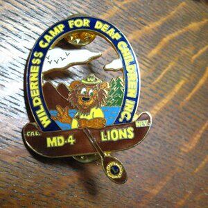 Lions Club Wilderness Camp For Deaf Children Lapel Pin